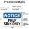 Signmission Prep Sink Only, 10 in W x Rectangle, Vinyl Decal OS-2PACK-NS-D-710-L-17788 - alternate 3